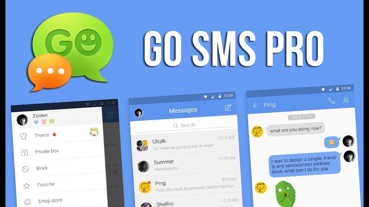 GO SMS Pro MOD APK 8.03 (Premium Unlocked)